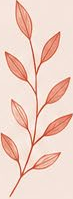Terracotta leafy branch illustration